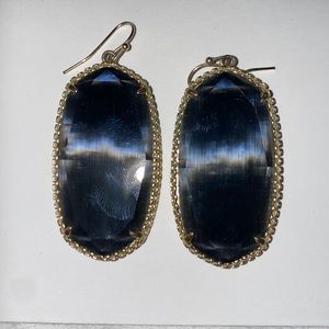 Kendra Scott Charcoal Gray/Black Earrings